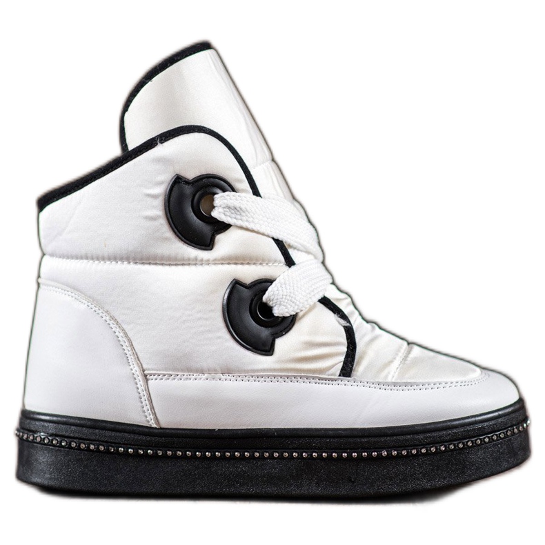 RTX WALK Śniegowce Z Kryształkami białe