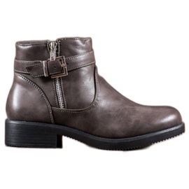 Abloom Szare Botki Z Eko Skóry