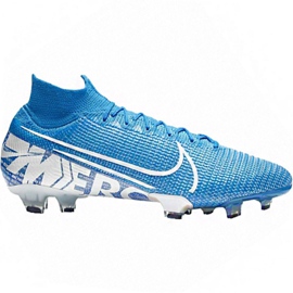 Buty piłkarskie Nike Mercurial Superfly 7 Elite Fg M AQ4174-414 niebieskie niebieskie