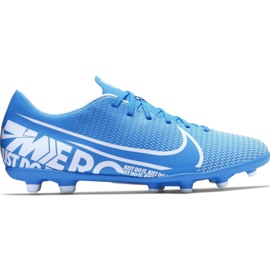 Buty piłkarskie Nike Mercurial Vapor 13 Club FG/MG M AT7968-414 niebieskie niebieskie