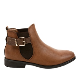 Brązowe botki na gumkę 15A7322