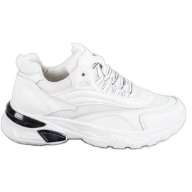 SHELOVET Sneakersy Fashion białe