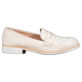 Bestelle Mokasyny Z Brokatem brązowe