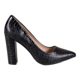 Diamantique Czółenka Na Słupku czarne