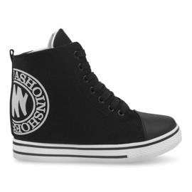Modne Sneakersy LT1608 Czarny czarne