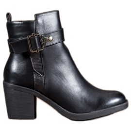 Nio Nio Klasyczne Botki Na Obcasie czarne