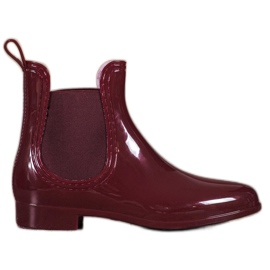 SHELOVET Lakierowane Kalosze czerwone