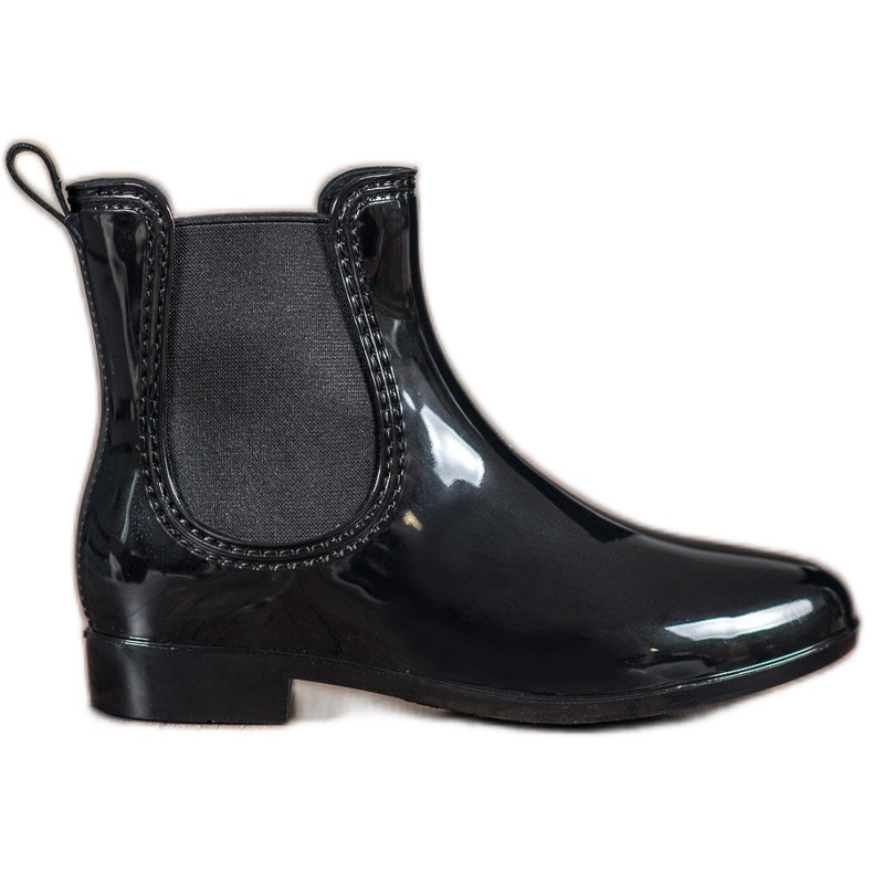 SHELOVET Lakierowane Kalosze czarne