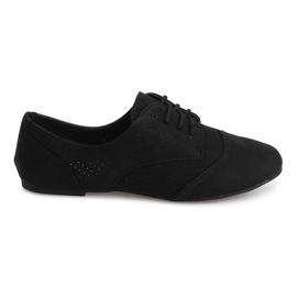 Ażurowe Jazzówki Półbuty 219 Czarny czarne
