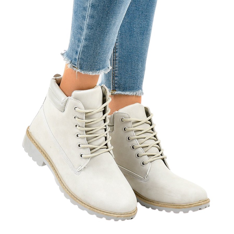 Szare traperki bez ocieplenia W-3033