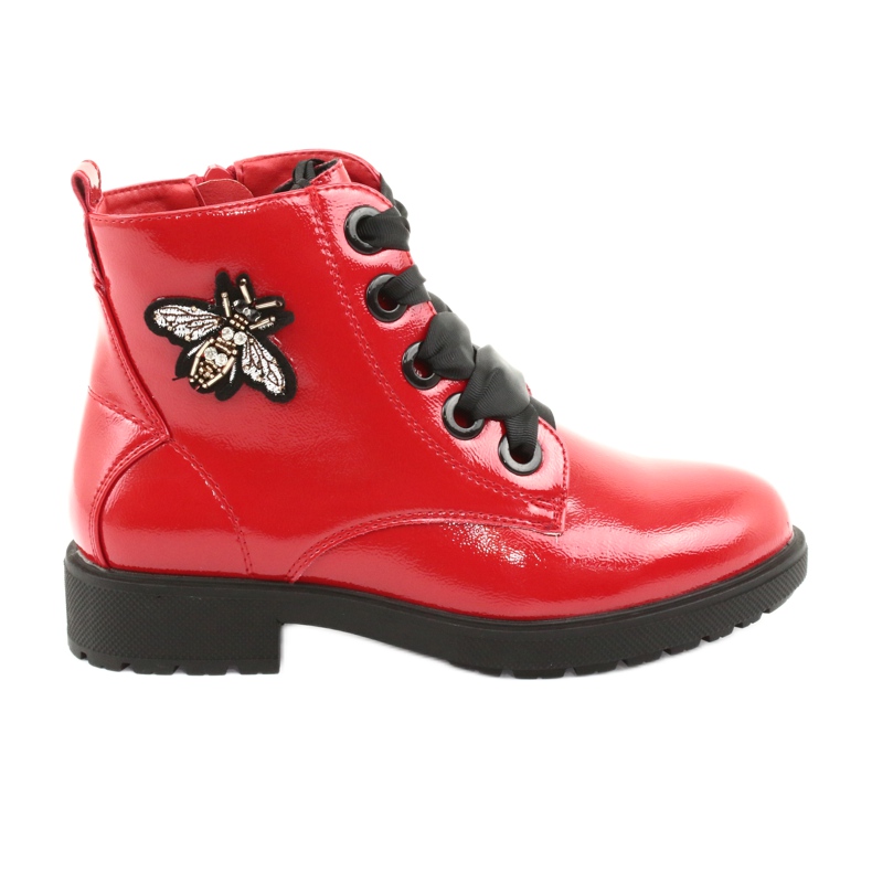 Botki lakier mucha Sergio Leone 530 czarne czerwone