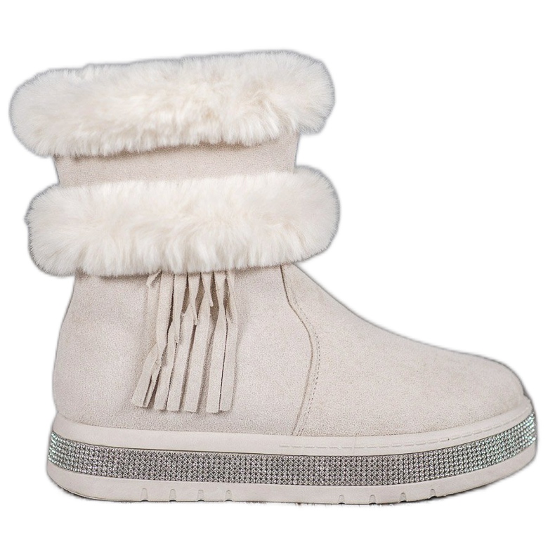 SHELOVET Śniegowce Z Frędzlami brązowe