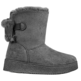 SHELOVET Mukluki Z Kokardką szare