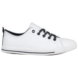 SHELOVET Wygodne Trampki białe