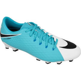 Buty piłkarskie Nike Hypervenom Phelon Iii Fg M 852556-104 niebieskie wielokolorowe