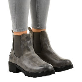 Szare botki na słupku z gumką Z105