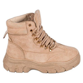 Botki Na Platformie VICES brązowe