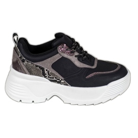 Snekaersy Na Platformie VICES czarne