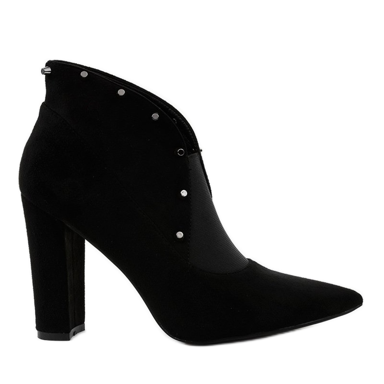 Czarne wsuwane botki z gumką N2AX1629