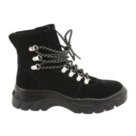 Traperki wiązane czarne Sergio Leone TR729