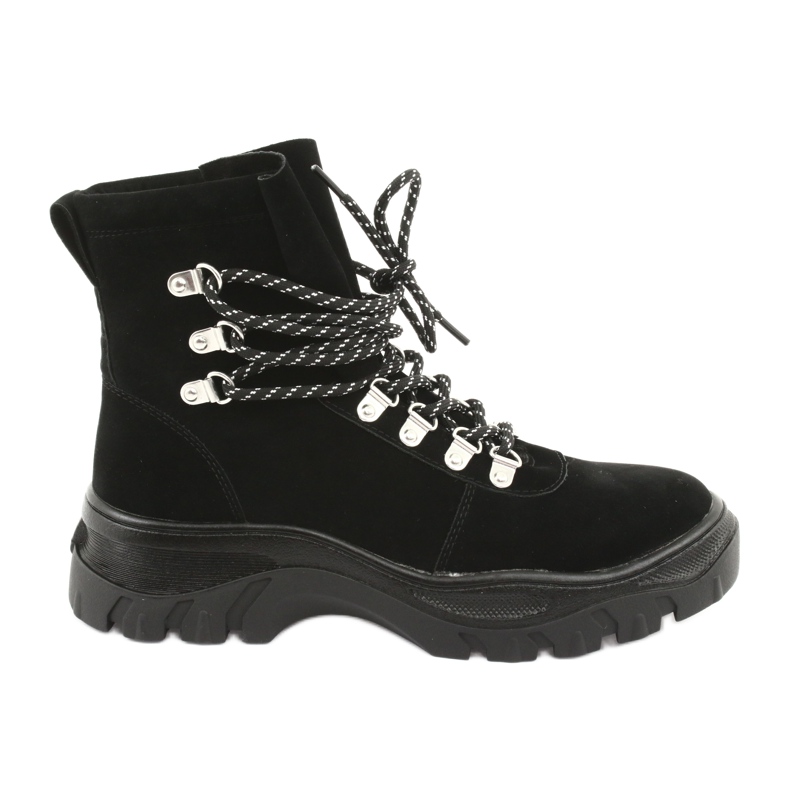 Traperki wiązane czarne Sergio Leone TR729