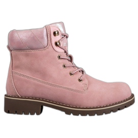 Super Me Wiązane Trapery różowe