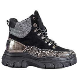 Sznurowane Botki VICES czarne