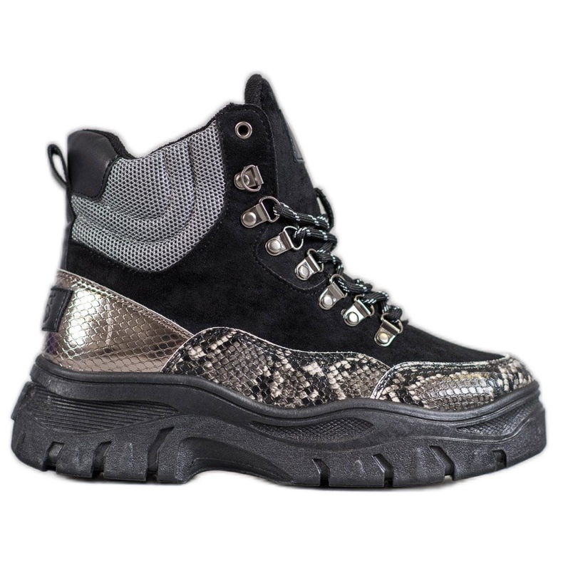 Sznurowane Botki VICES czarne