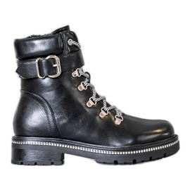 Seastar Czarne Workery Z Klamrą