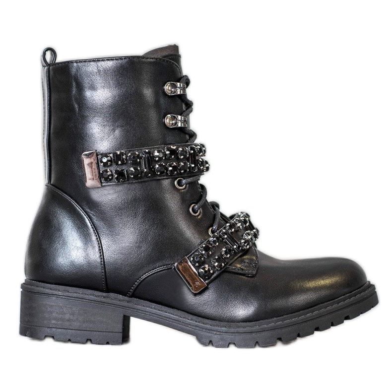 Seastar Klasyczne Workery Z Kryształkami czarne