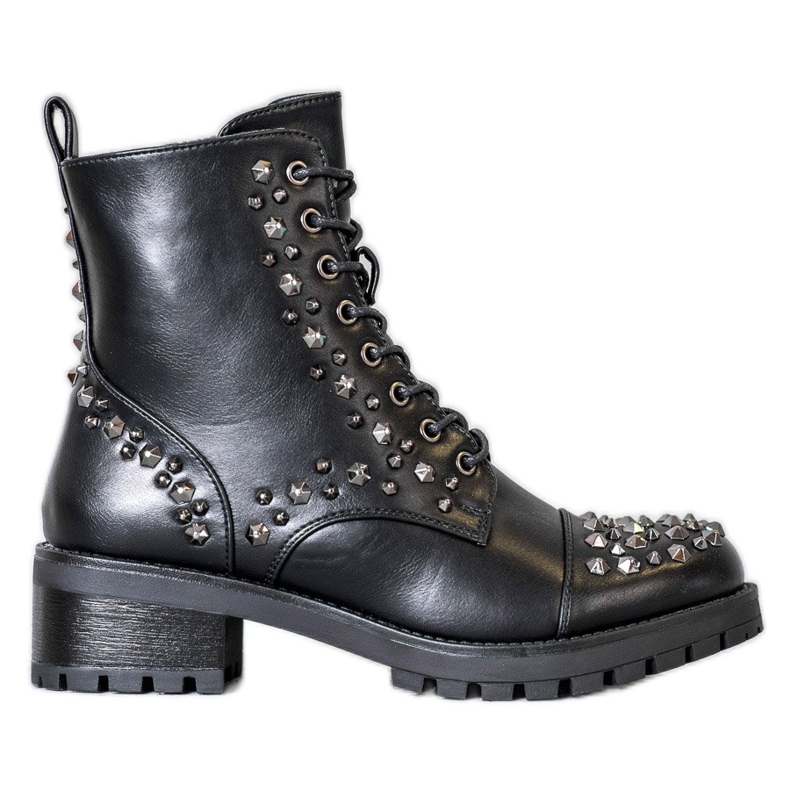 Seastar Czarne Workery Z Ćwiekami