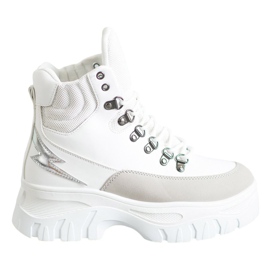 Seastar Sznurowane Botki Fashion białe