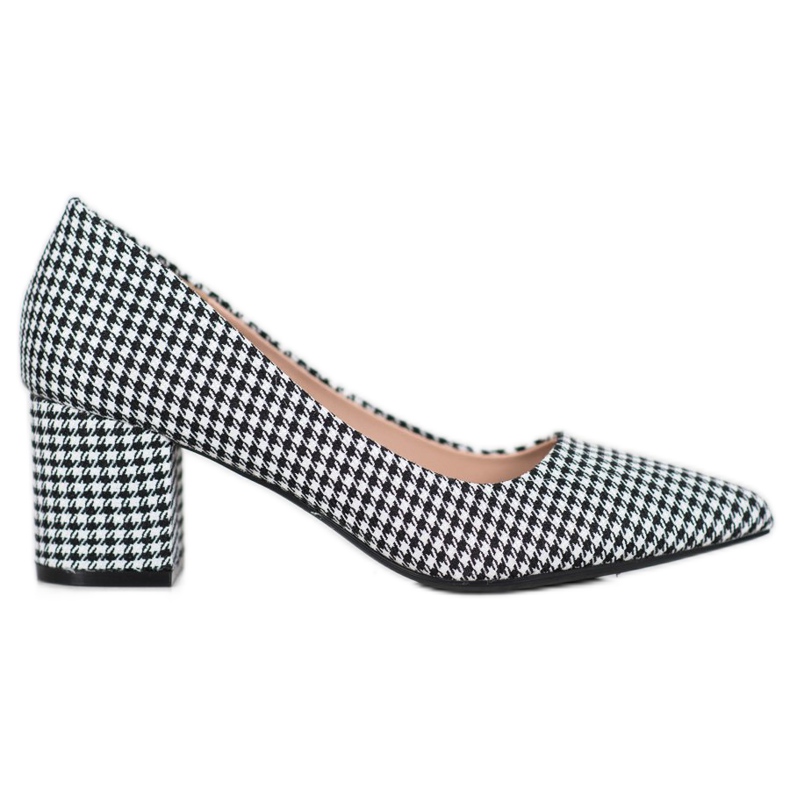 Seastar Czółenka W Pepitkę białe czarne