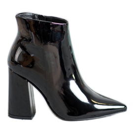 Seastar Czarne Lakierowane Botki