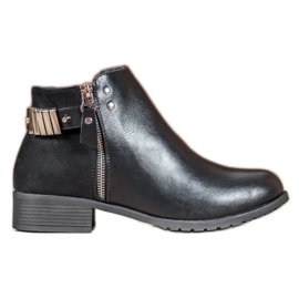 Queen Vivi Stylowe Botki Damskie czarne