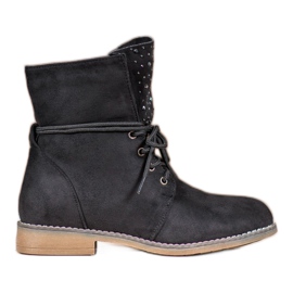 Botki Z Kryształkami czarne