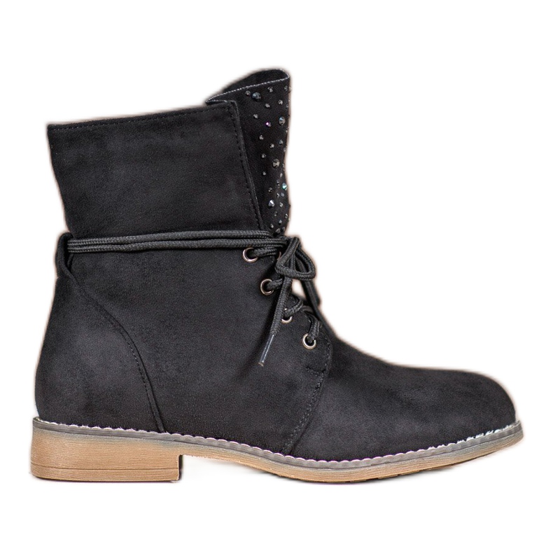 Botki Z Kryształkami czarne