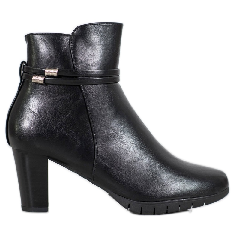 Klasyczne Botki Na Słupku czarne