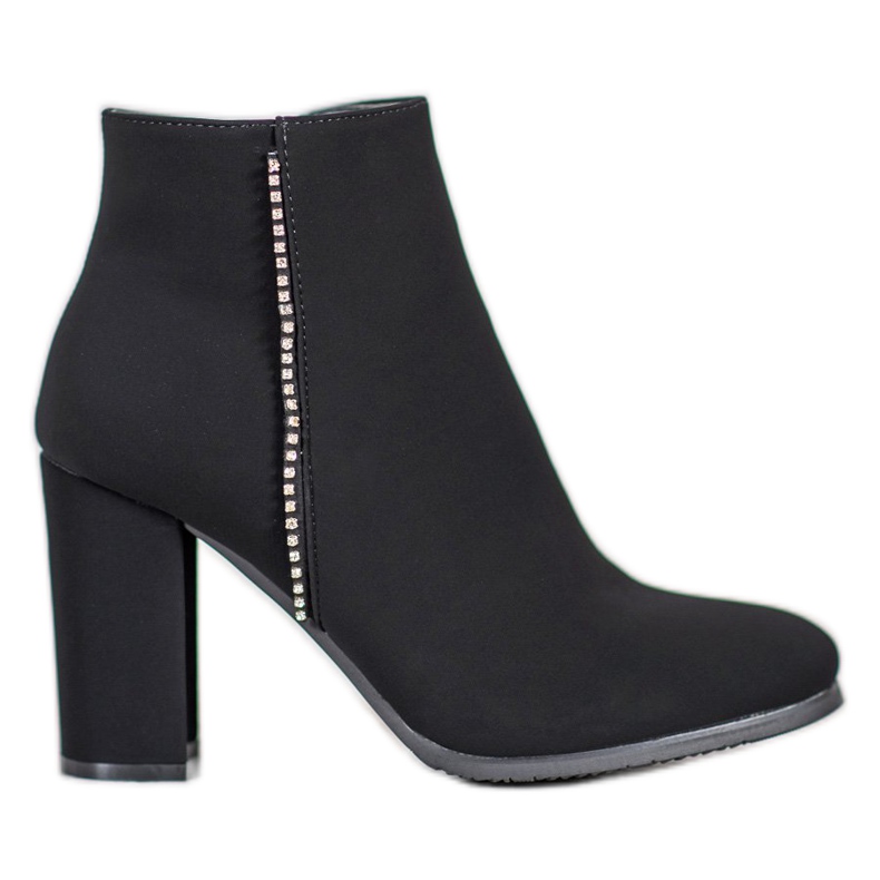 Seastar Matowe Botki Z Cyrkoniami czarne