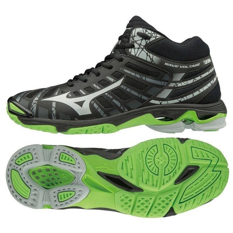 Asics Buty Mizuno Wave Voltage Mid M V1GA196537 czarne czarne