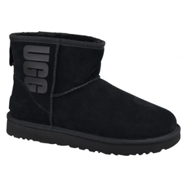 Buty Ugg Classic Mini Rubber Logo W 1108231-BLK czarne