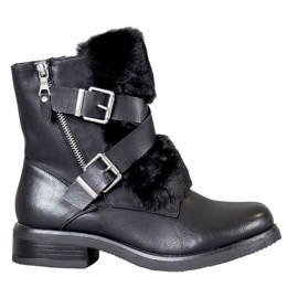 Super Me Casualowe Workery czarne