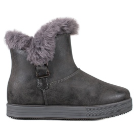 SHELOVET Botki Na Suwak szare