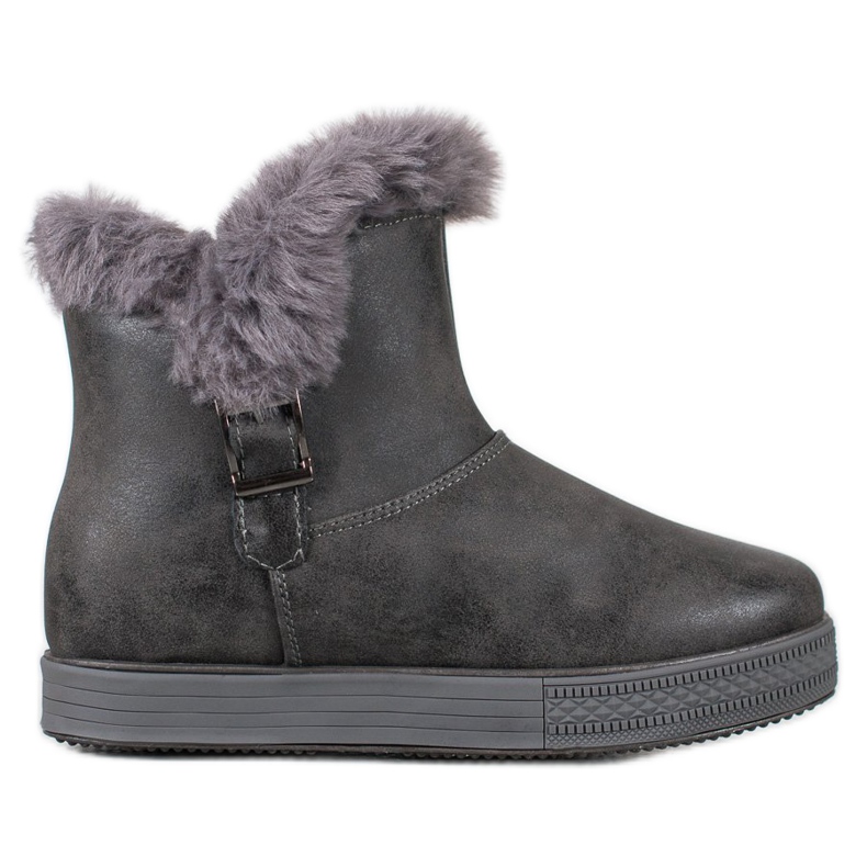 SHELOVET Botki Na Suwak szare