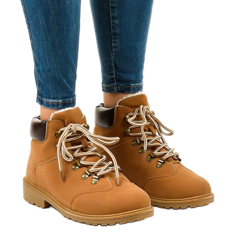 Camel traperki ocieplane DS1702 brązowe