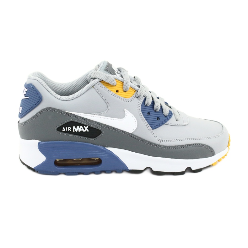 Buty Nike Air Max 90 Ltr Gs Jr 833412-026 białe niebieskie szare