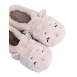 Kapcie damskie beżowe MA16 Milk White beżowy