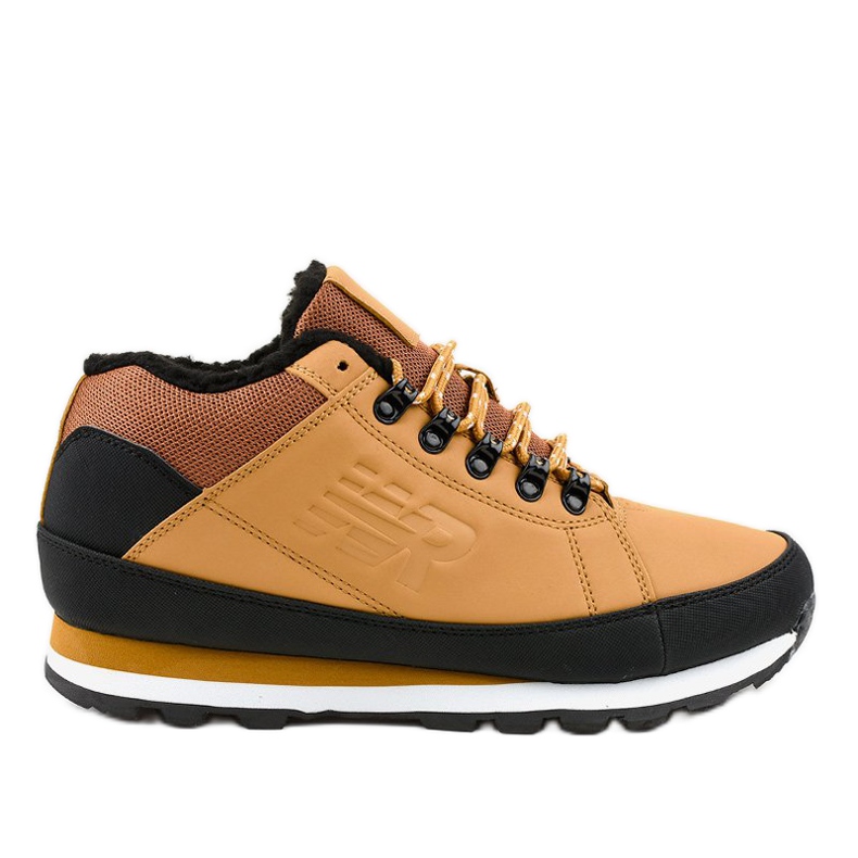 Żółte ocieplane śniegowce 9WH917 czarne wielokolorowe