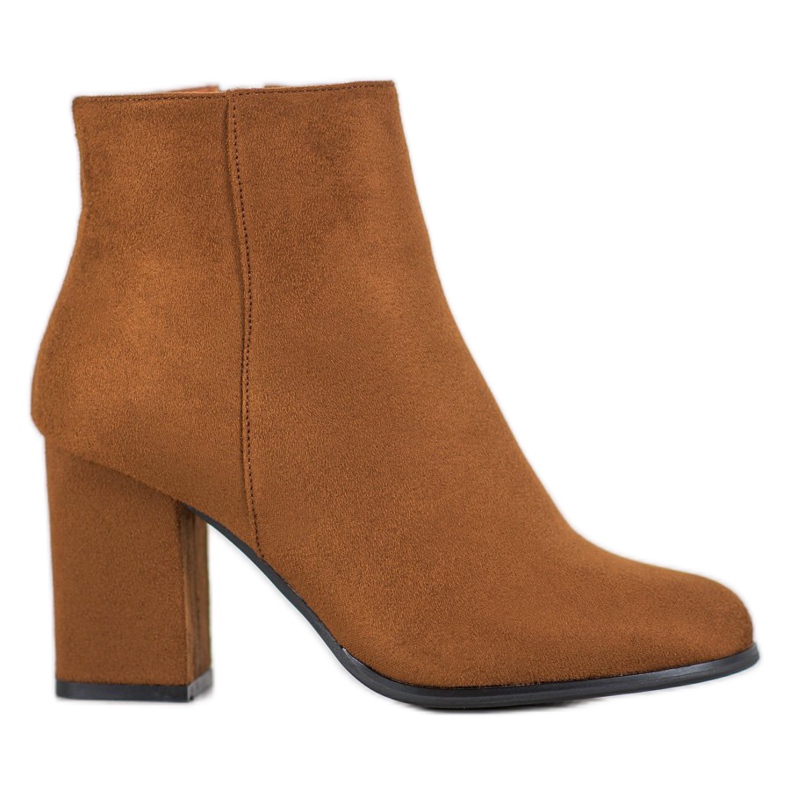 Marquiz Camelowe Zamszowe Botki brązowe