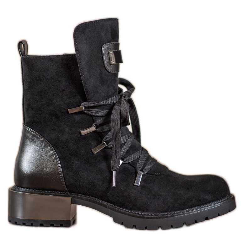 Goodin Sznurowane Botki czarne